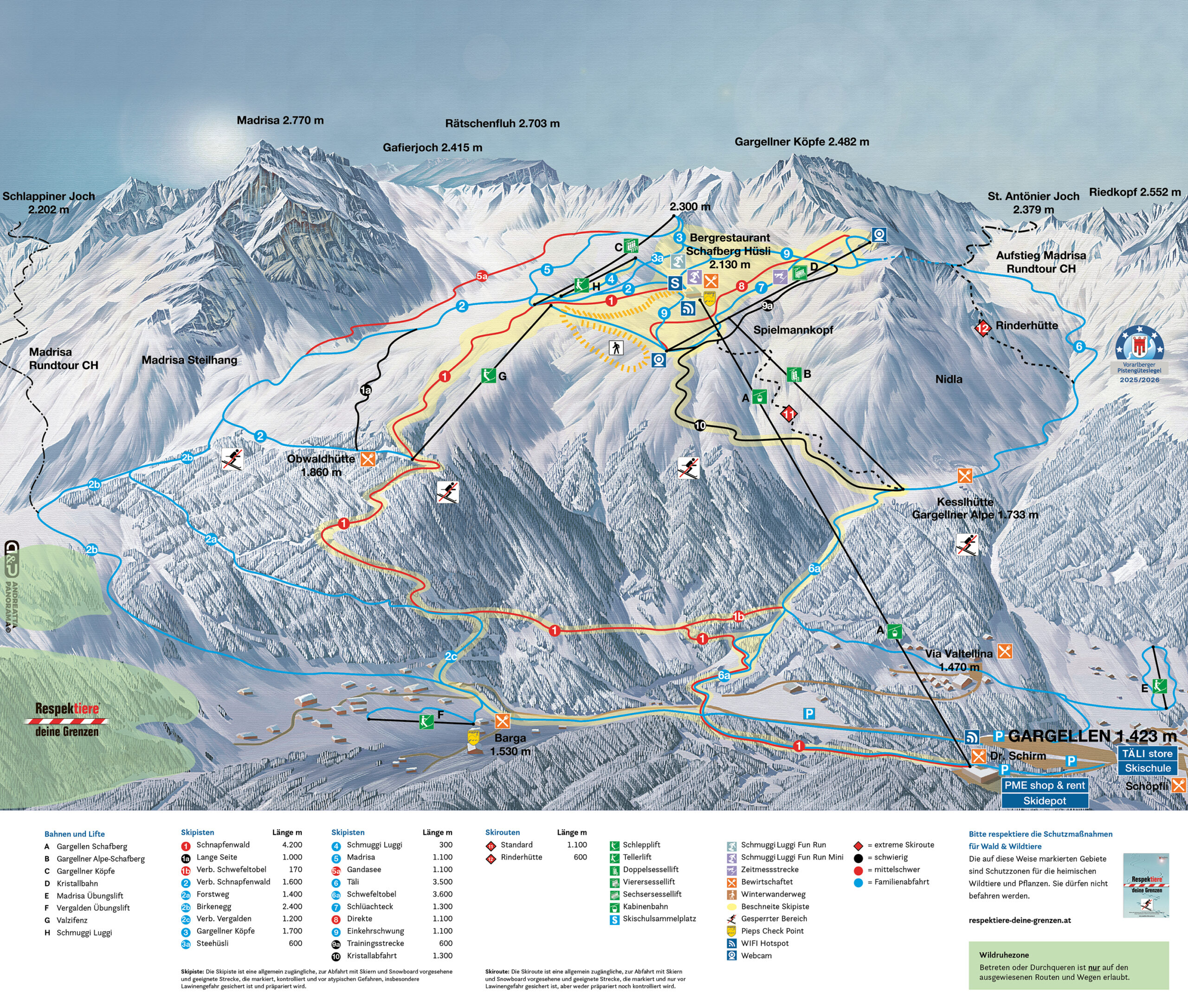 Mappa Piste Gargellen