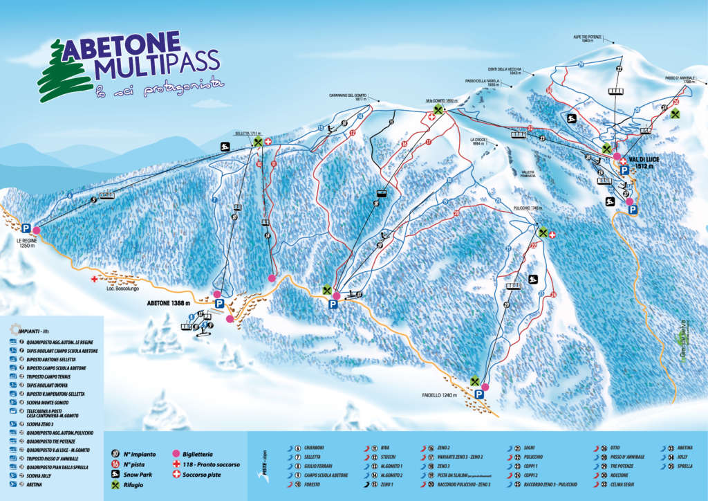 Mappa Piste Abetone