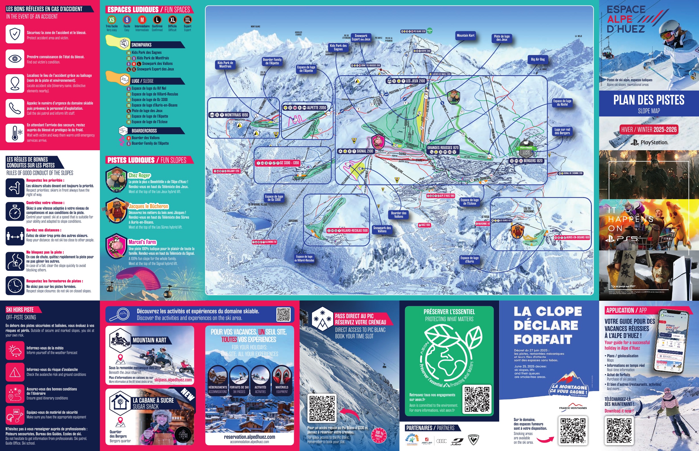 Mappa Piste Alpe d’Huez - skimap ufficiale