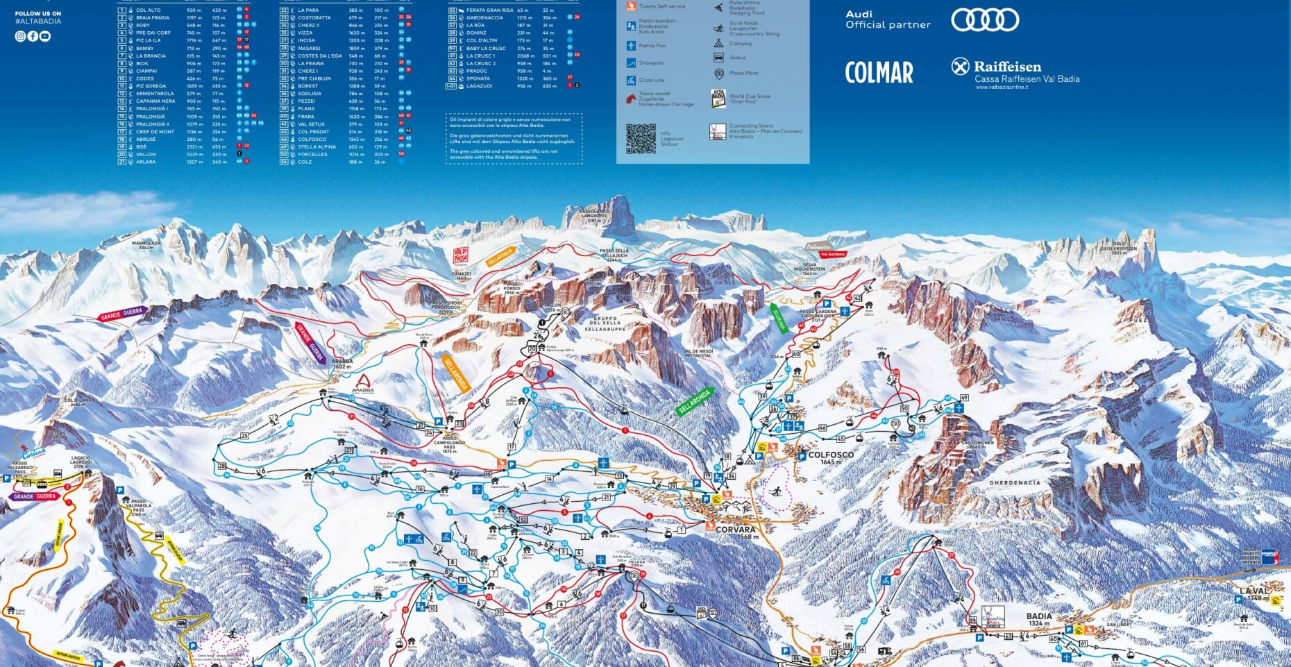 Mappa Piste Alta Badia