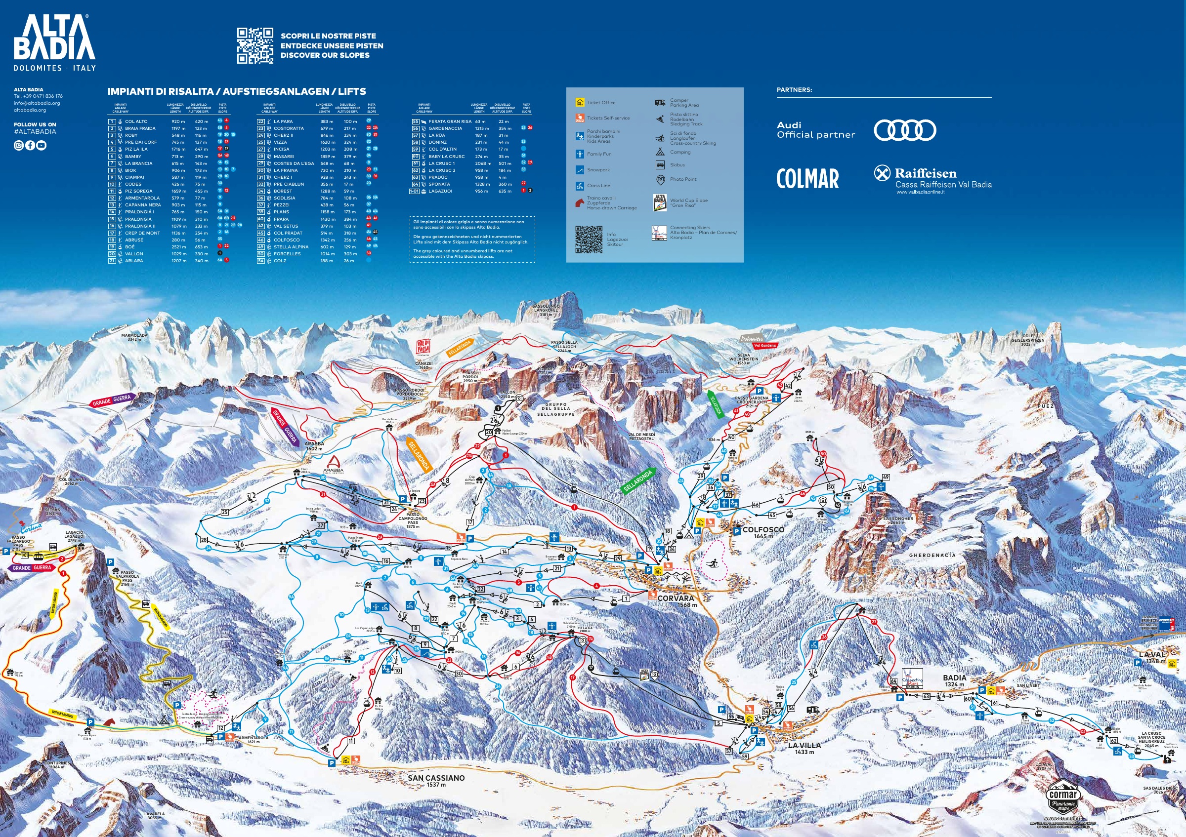 Mappa Piste Alta Badia