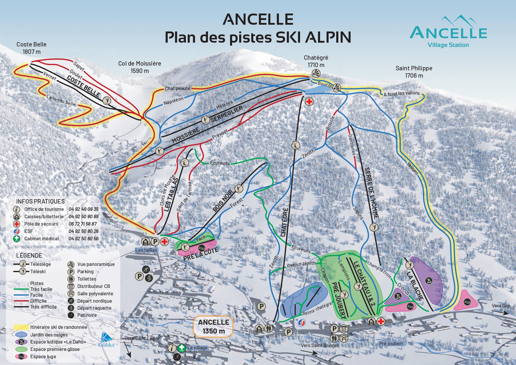 Mappa Piste Ancelle