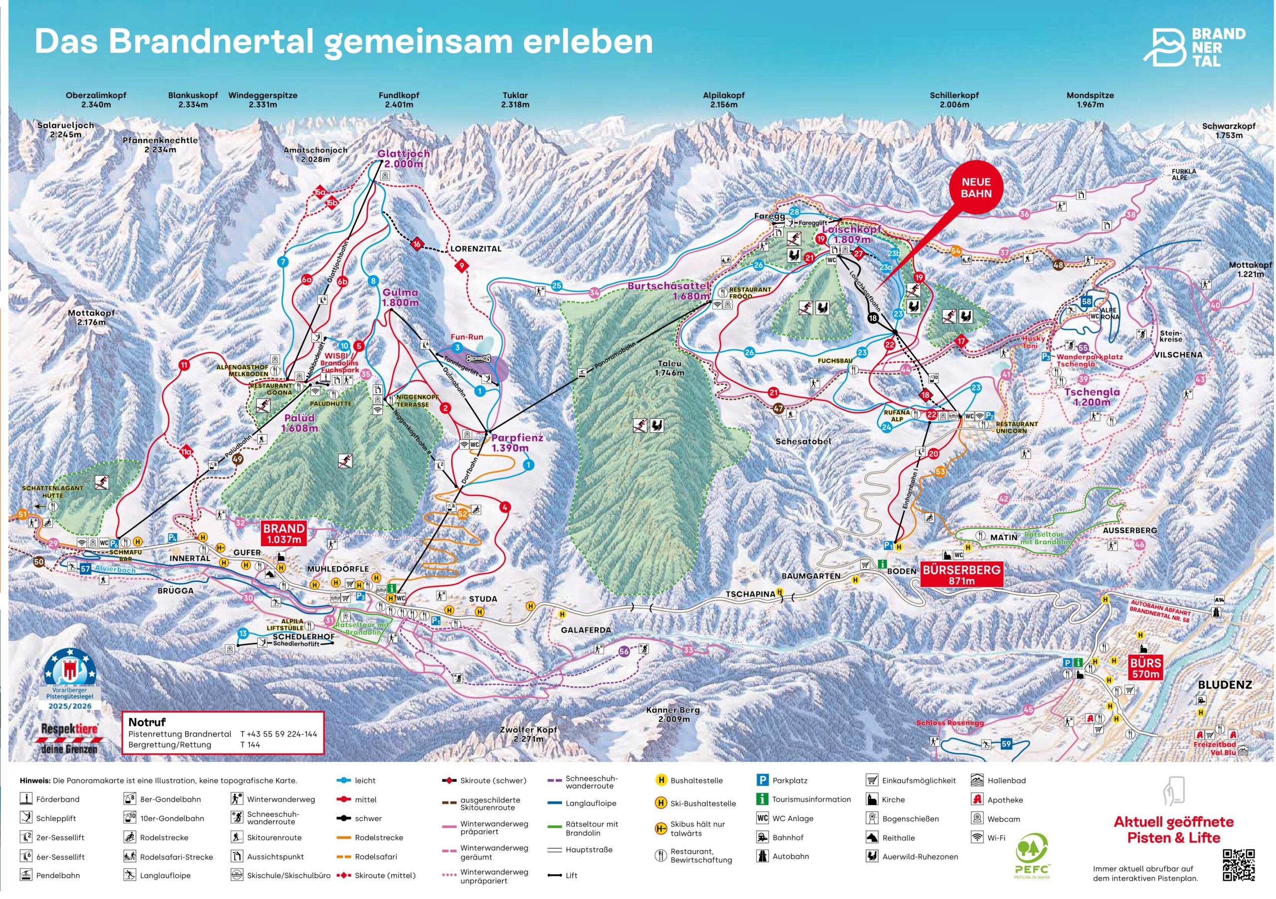 Mappa Piste Brandnertal