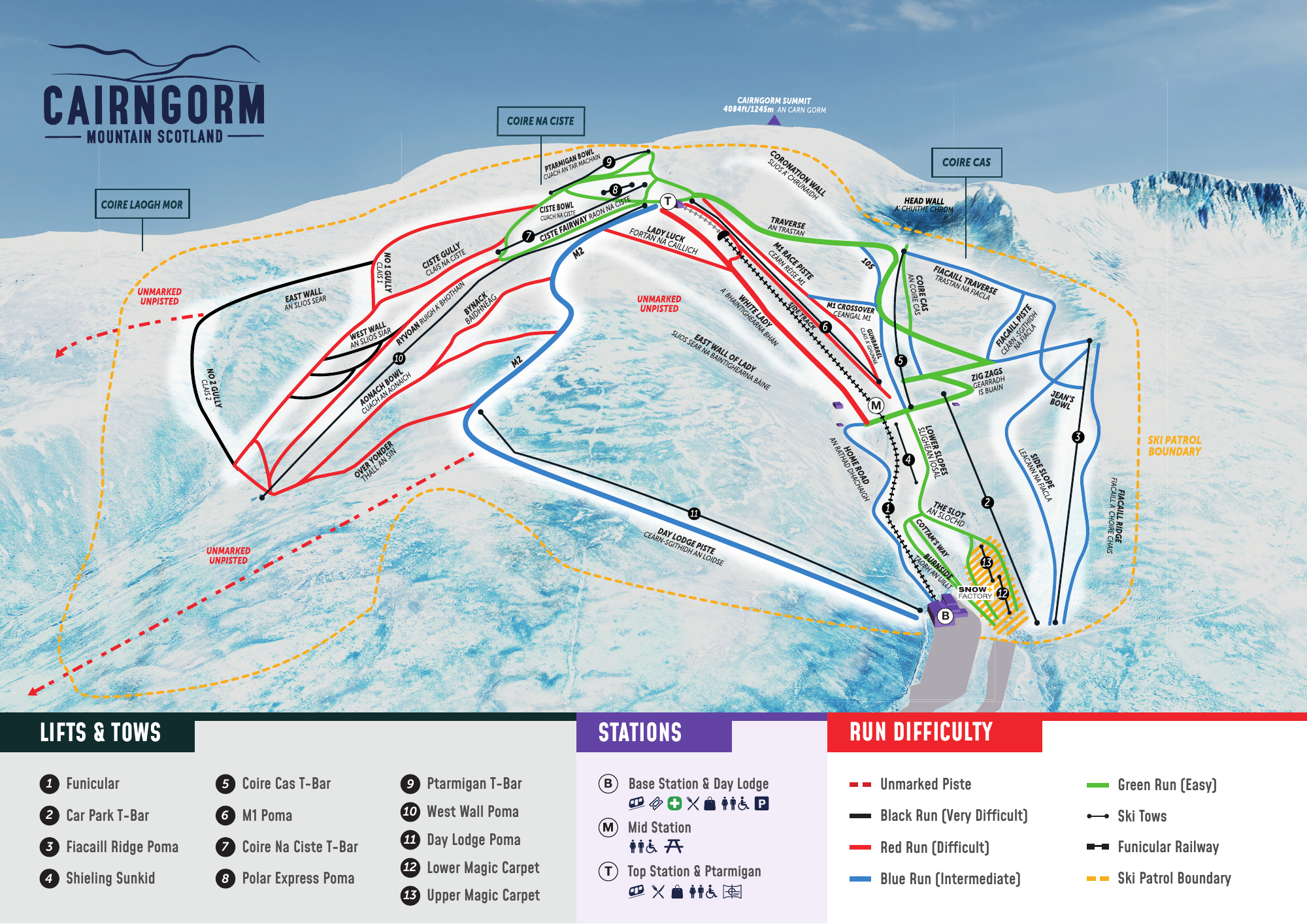 Mappa Piste Cairngorm Mountain