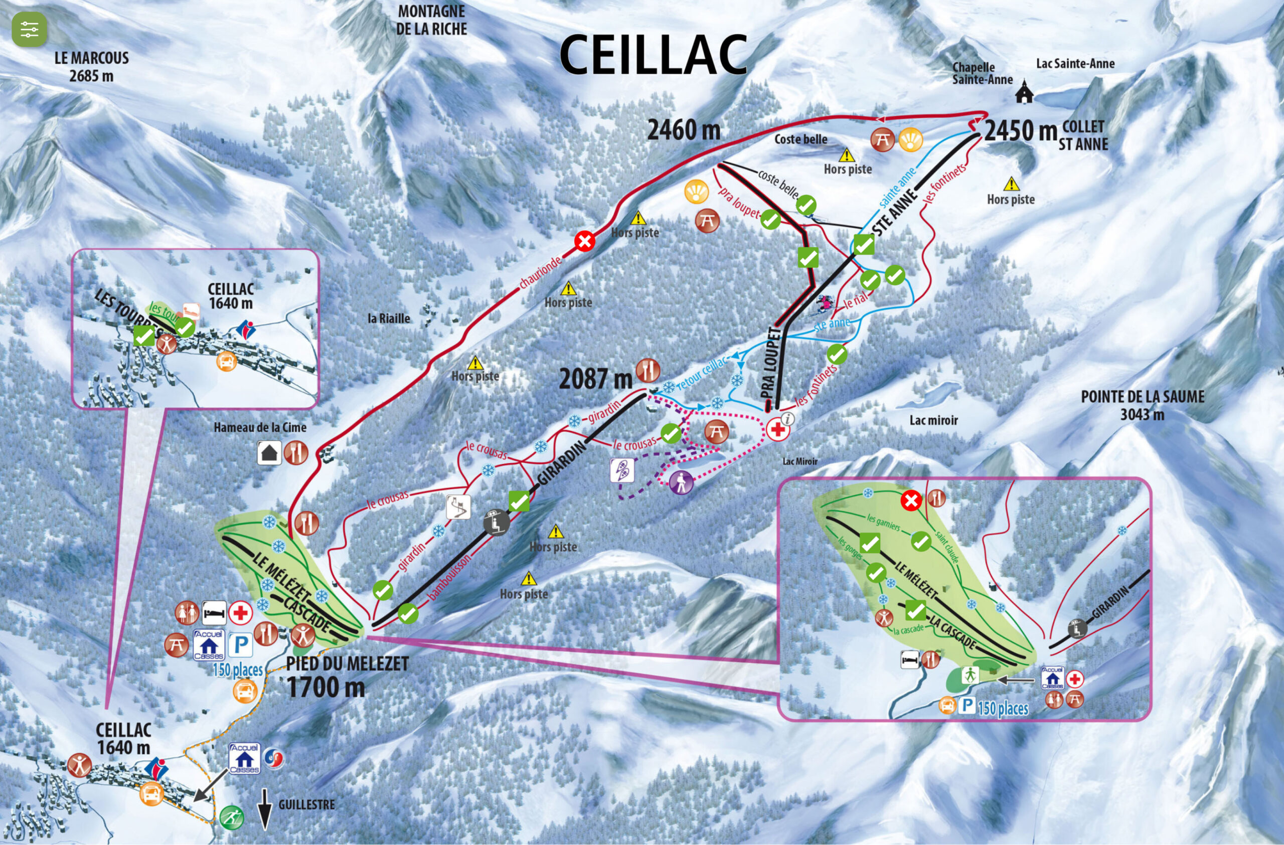 Mappa Piste Ceillac en Queyras
