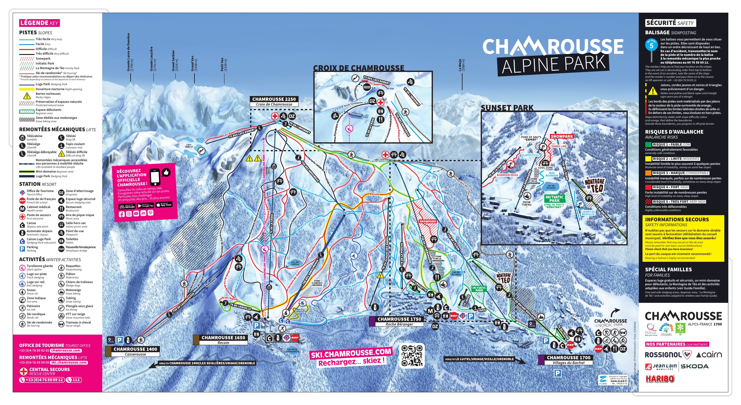 Mappa Piste Chamrousse - skimap ufficiale