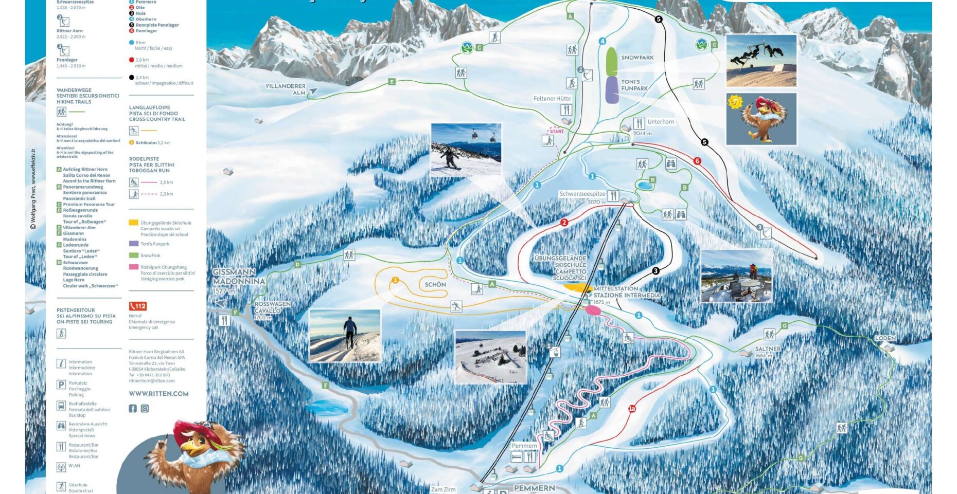 Mappa Piste Corno del Renon