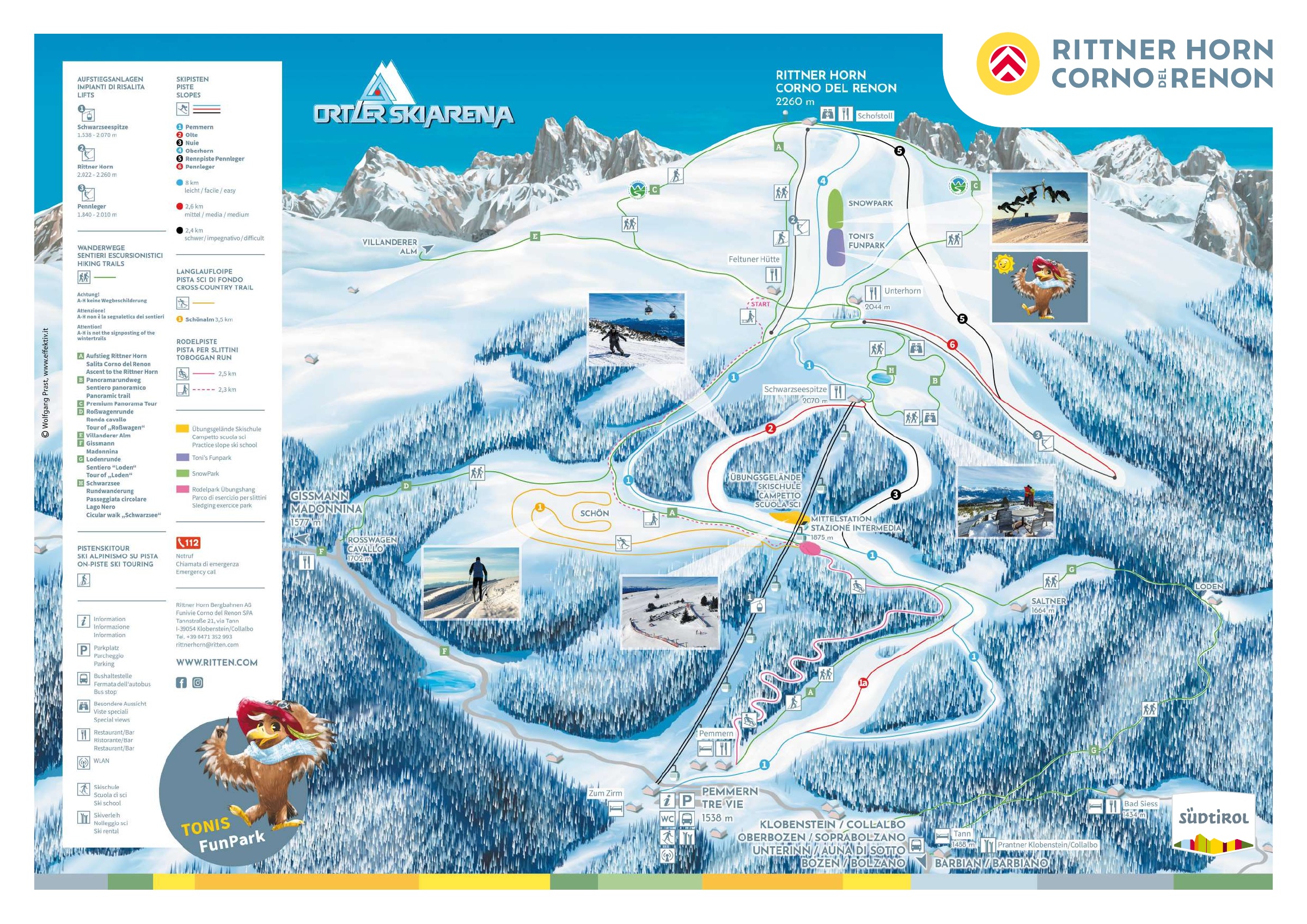 Mappa Piste Corno del Renon