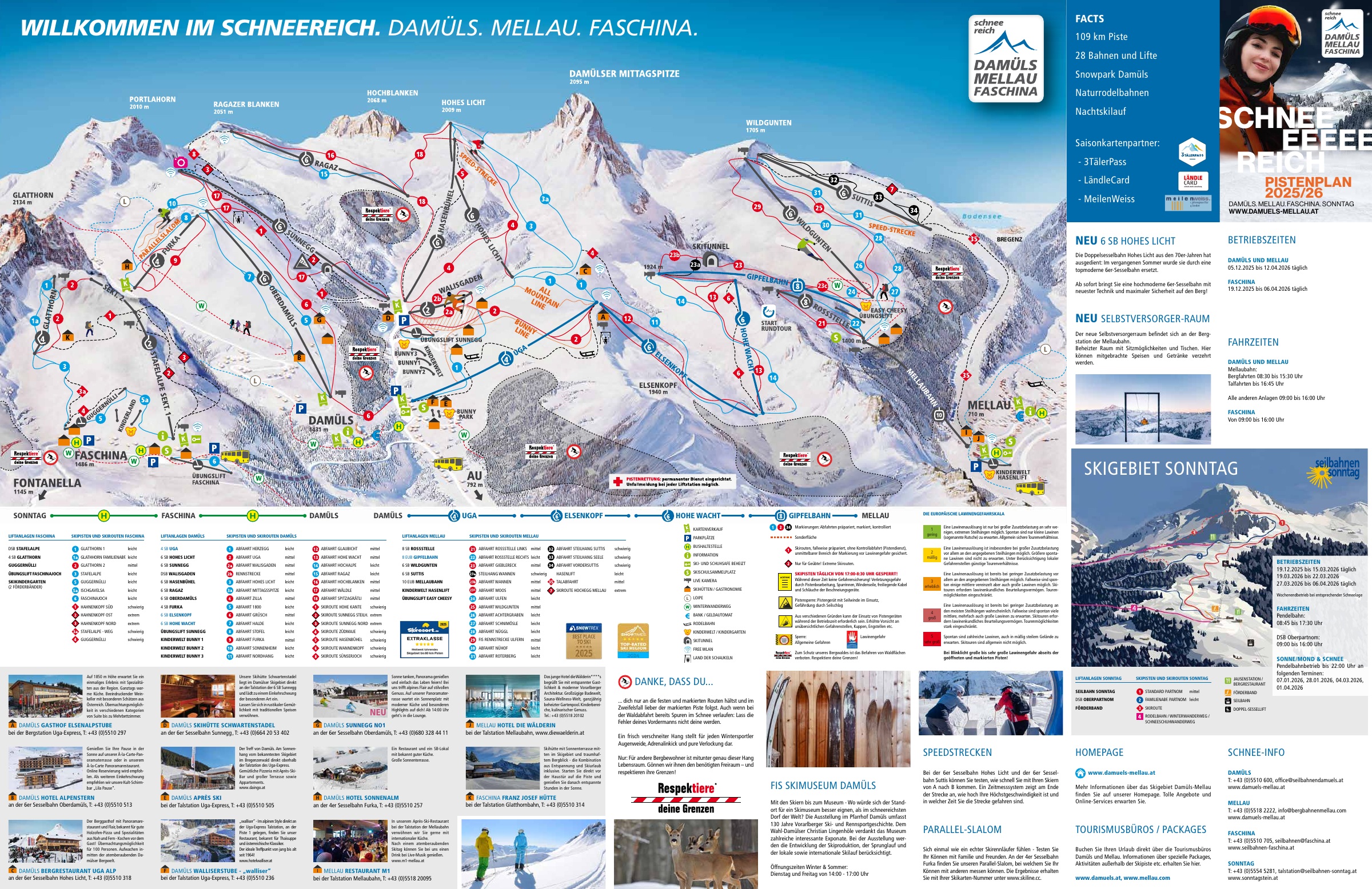 Mappa Piste Damüls Mellau