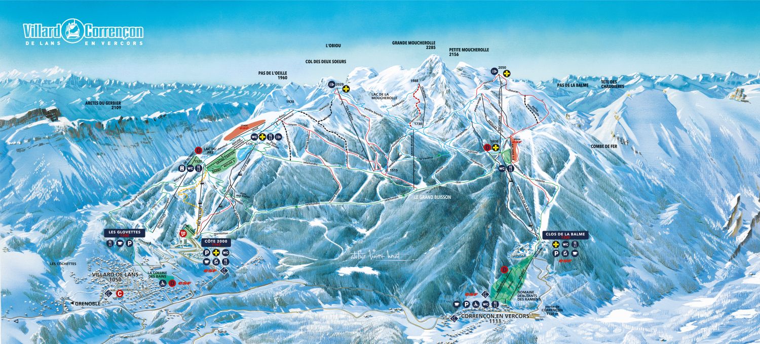 Mappa Piste Espace Villard Corrençon - skimap ufficiale