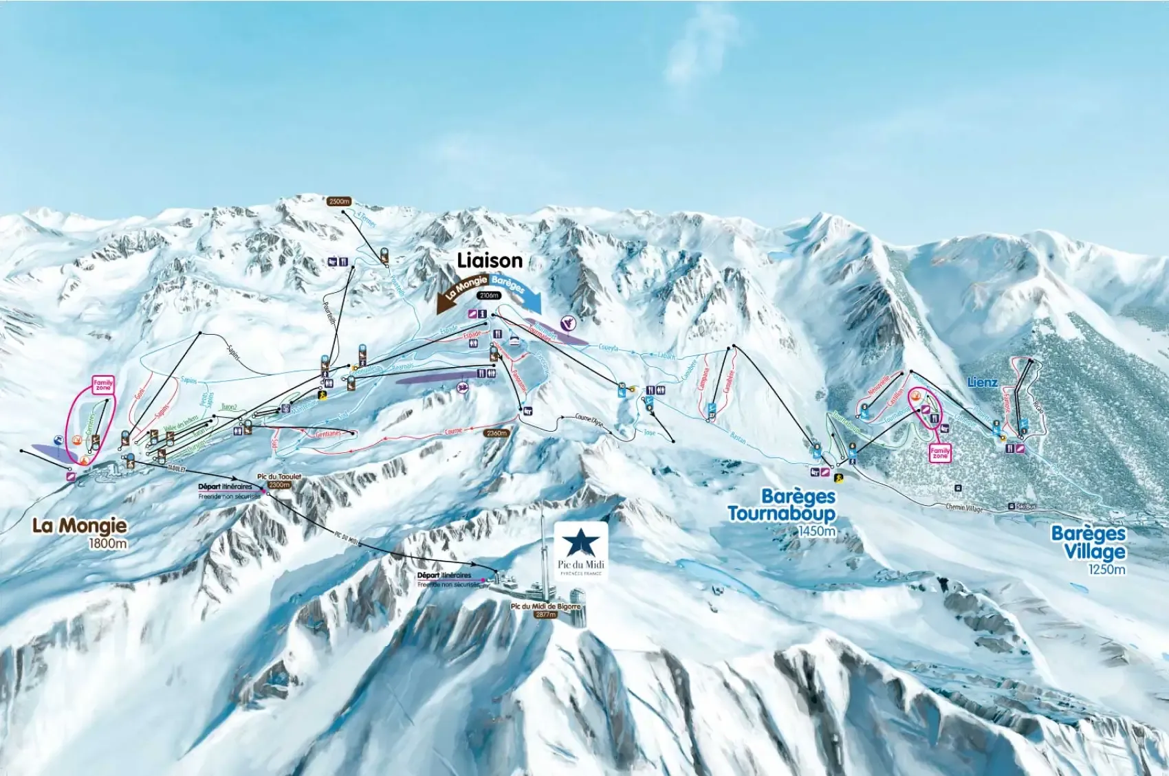 Mappa Piste Grand Tourmalet