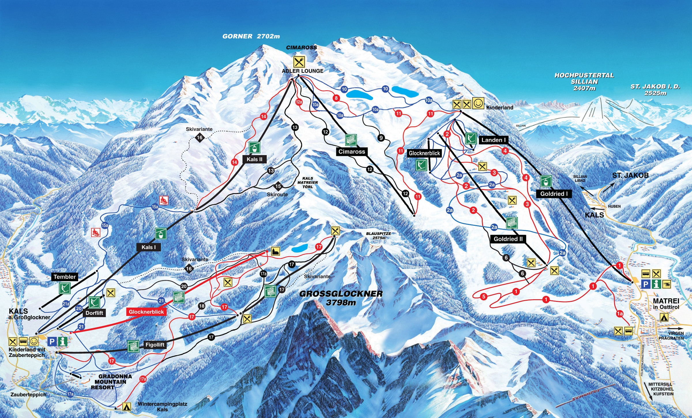 Mappa Piste Grossglockner Kals Matrei