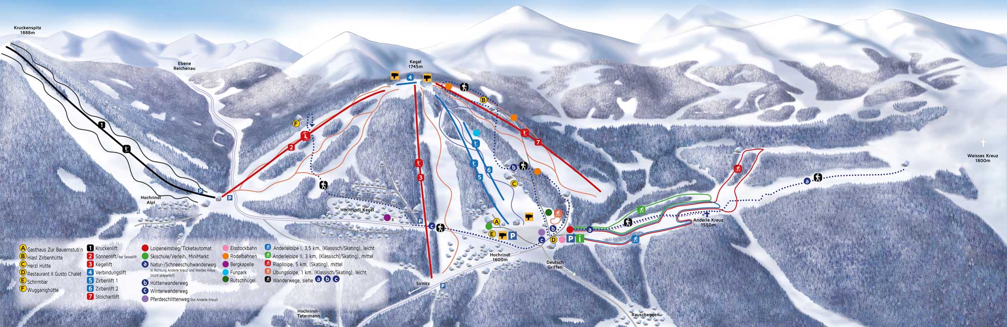 Mappa Piste Hochrindl