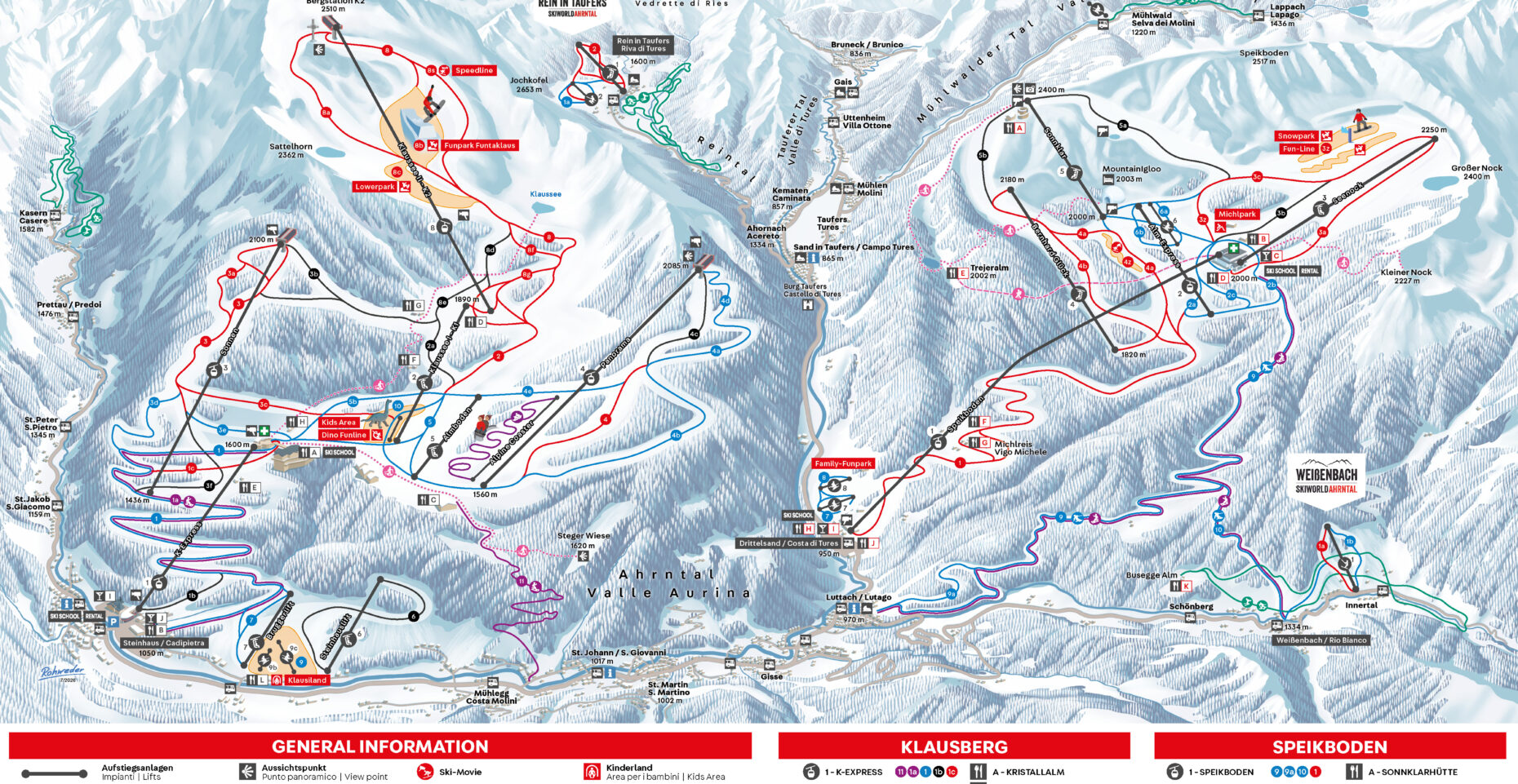 Mappa Piste Klausberg