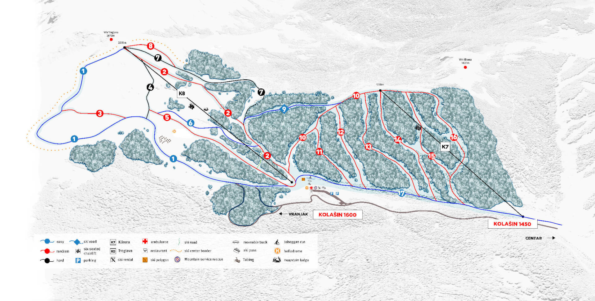 Mappa Piste Kolašin