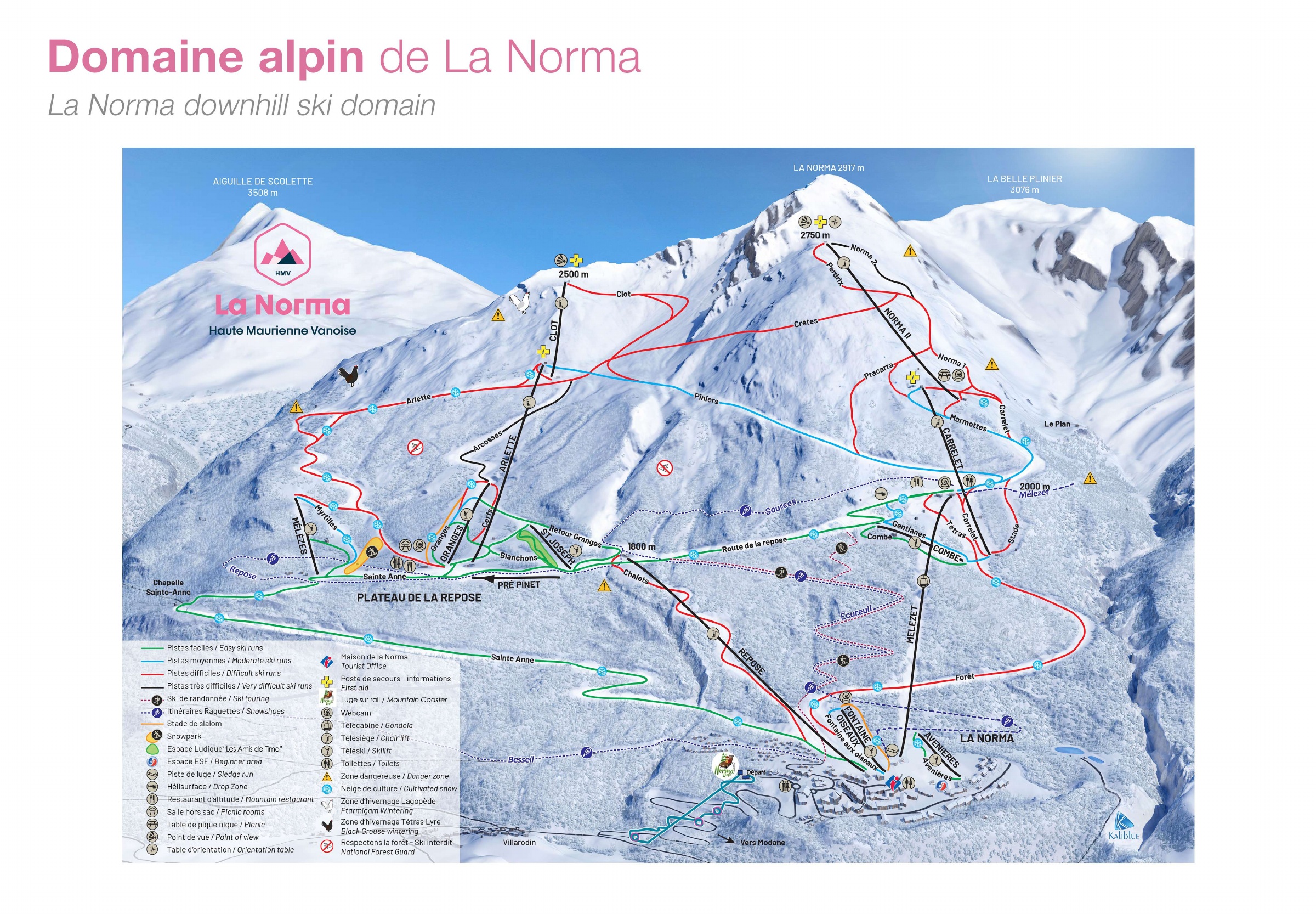 Mappa Piste La Norma - skimap ufficiale